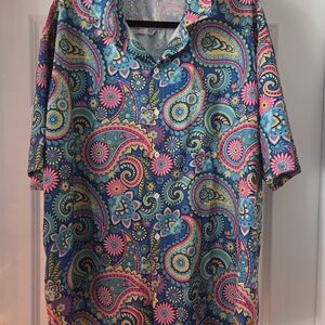 Hardaddy Men's Paisley Print 3XL Shirt - Multicolor